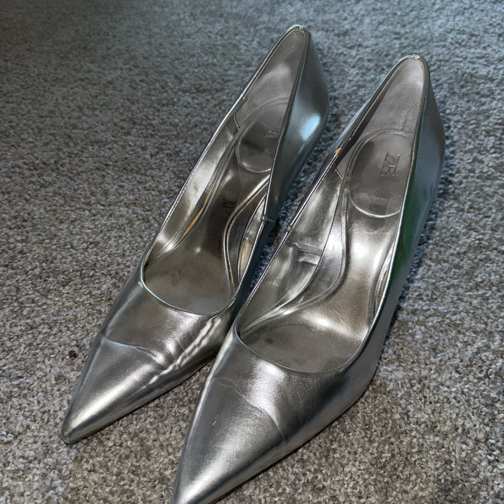 Zara Silver Women's Heels